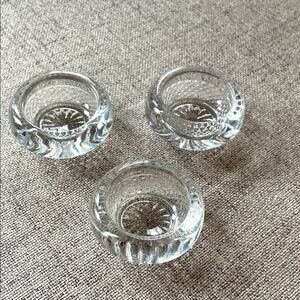 Elegant Glass Table salt Holders - Set of 3